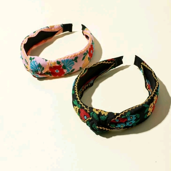 Mexican headbands for women knot design set of 2 - Picture 2 of 4